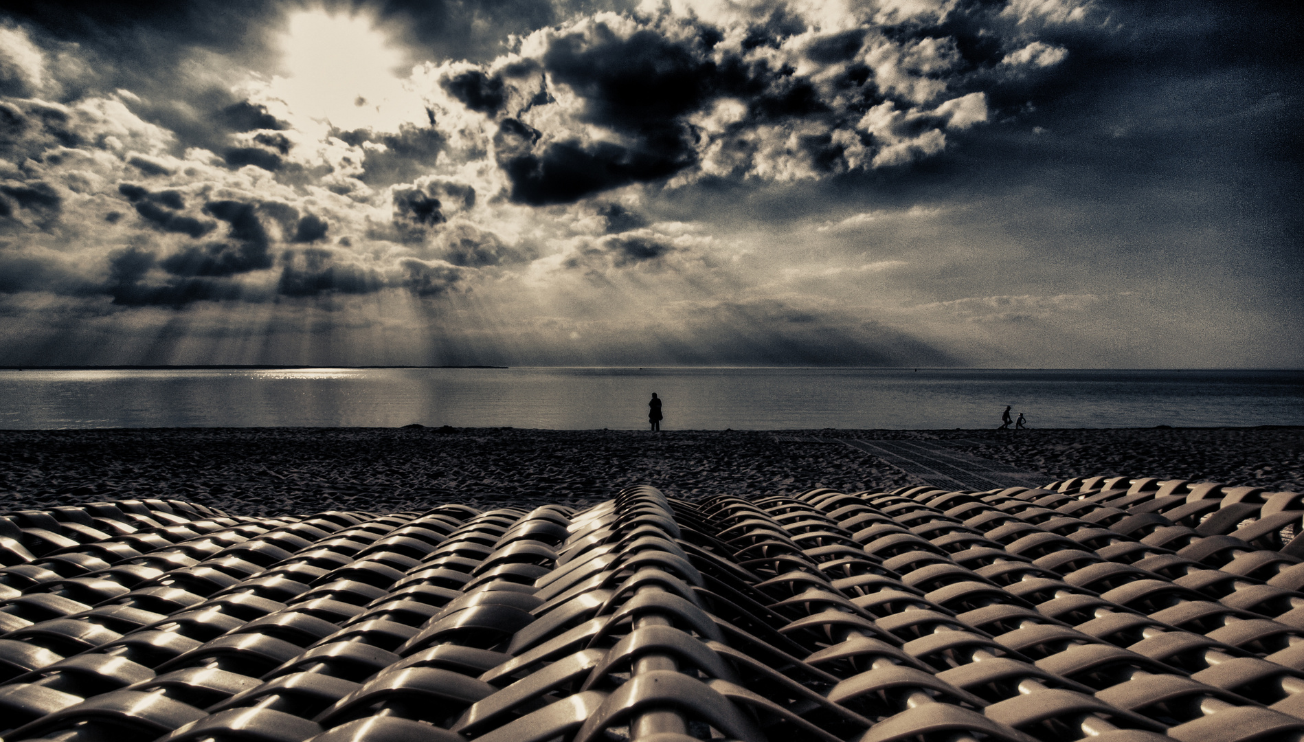 blick über den strandkorb ...