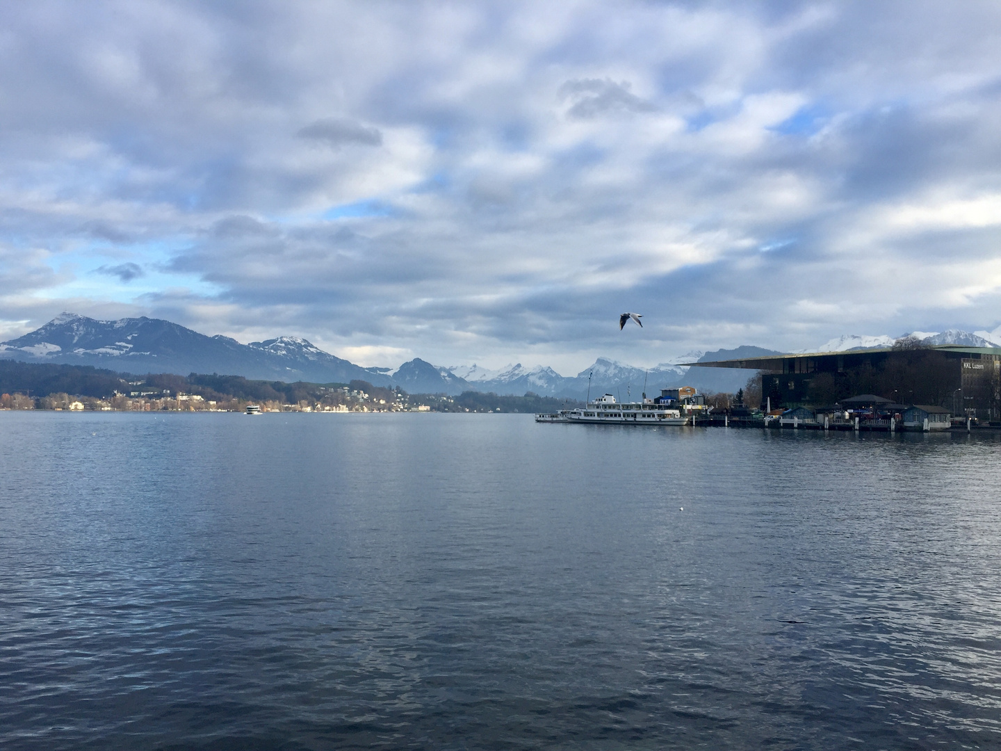 Blick über den Vierwaldstättersee ...