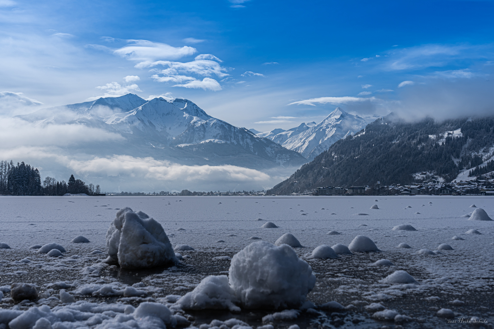 Blick über den Zeller See zum Kitzsteinhorn