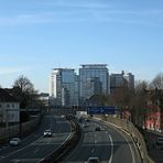 Blick über die A40 nach Essen