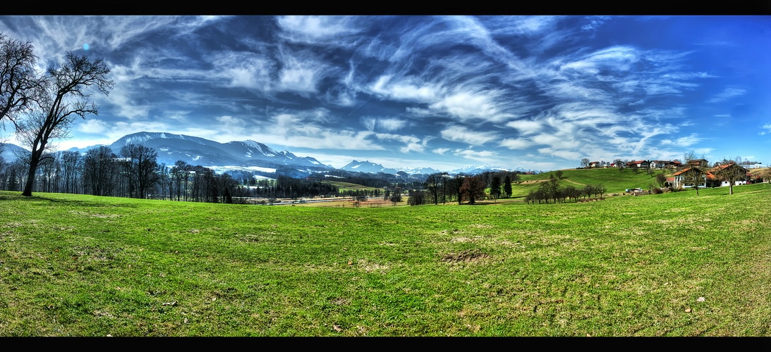 Blick über die A8 Panorama