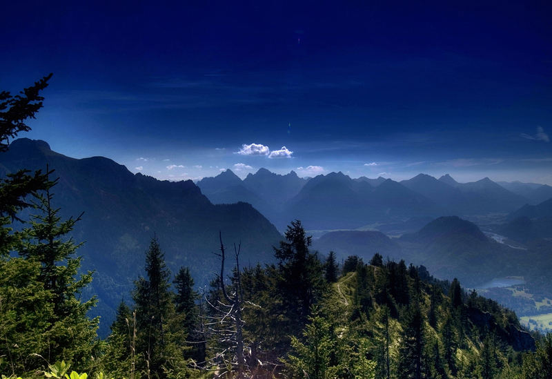 Blick über die Alpen