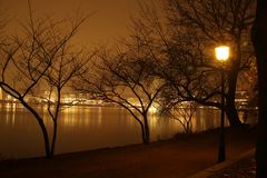 Blick über die Alster bei Nebel 2