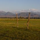 Blick über die Berge nach Kasachstan