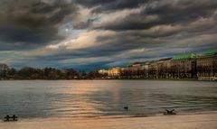 Blick über die Binnenalster Richtung Ballindamm