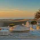 Blick über die Dächer des RIU Palace Hotels auf die Sanddünen von Maspalomas 