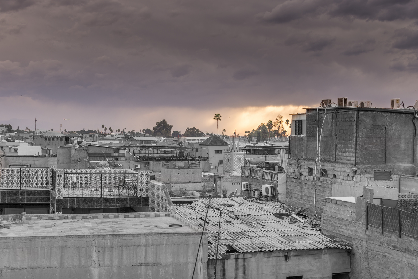 Blick über die Dächer von Marrakech, Marocco