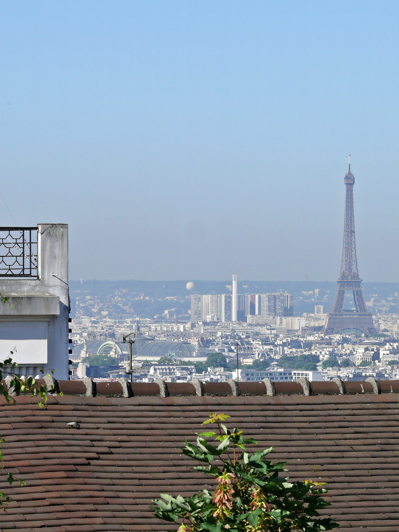 Blick über die Dächer von Paris zum Eiffelturm