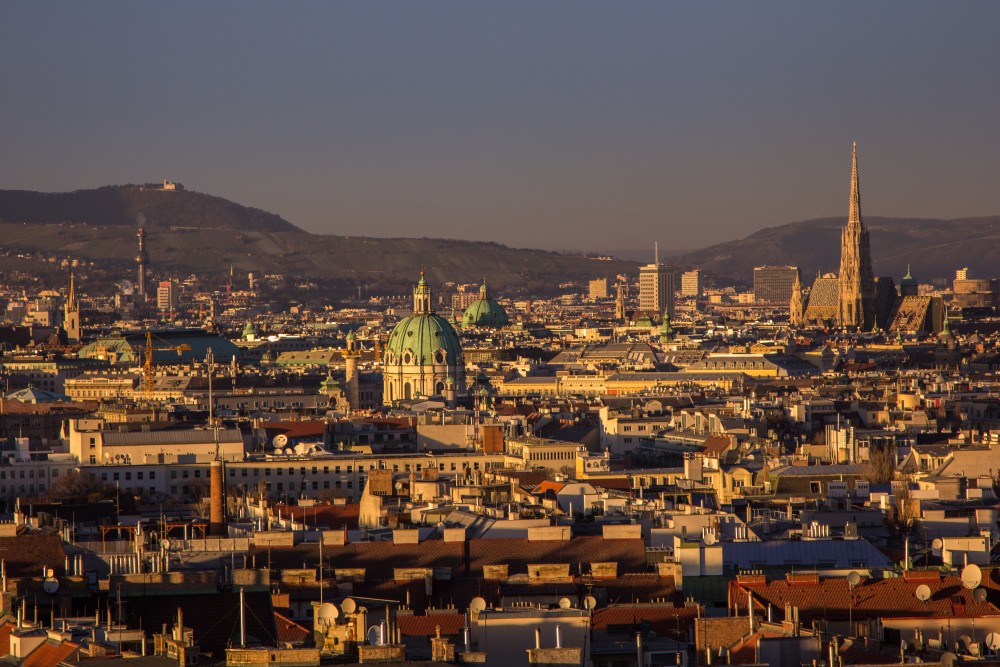 Blick über die Dächer von Wien