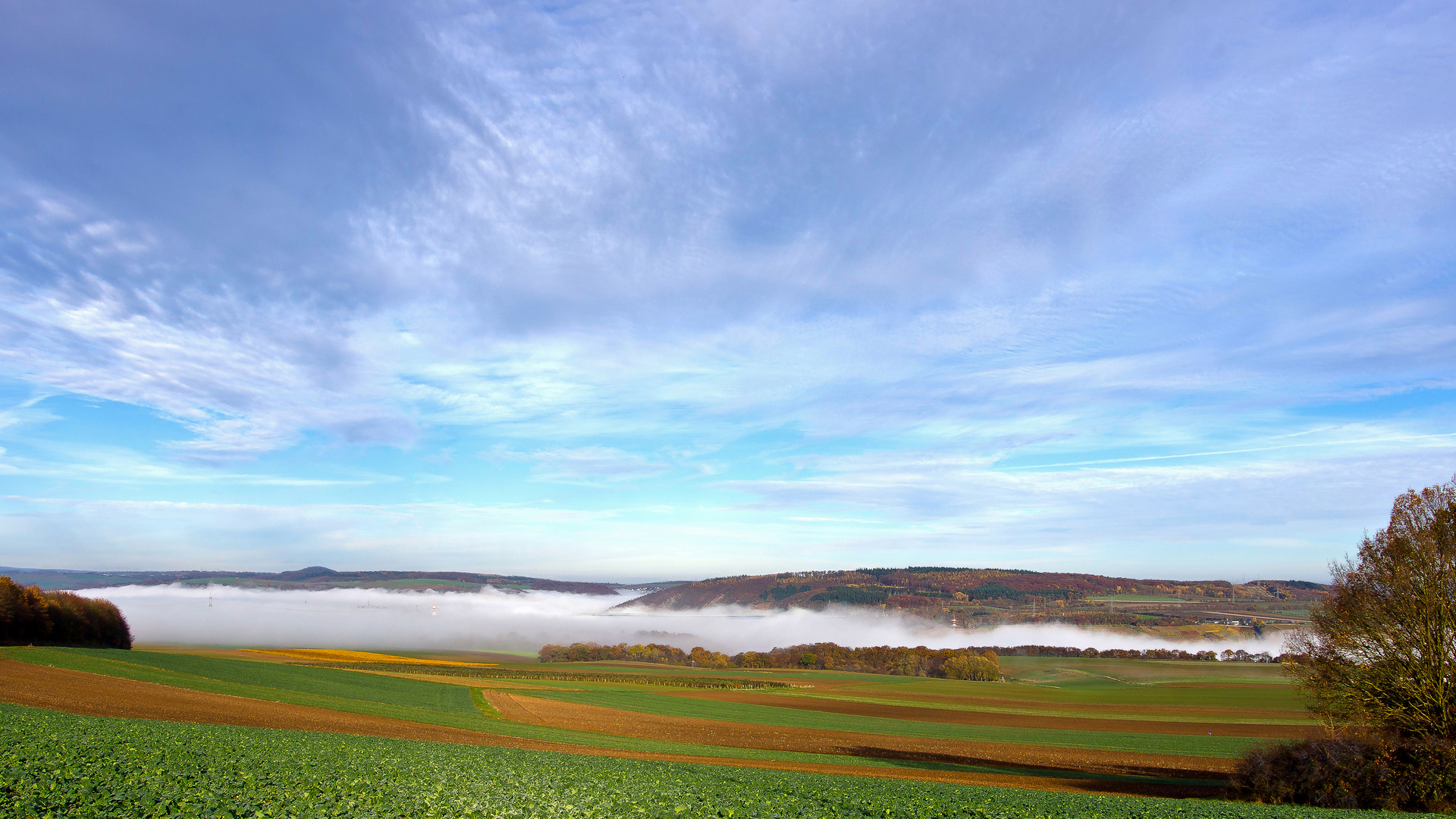 Blick über die Dieblicher Brücke in die Eifel