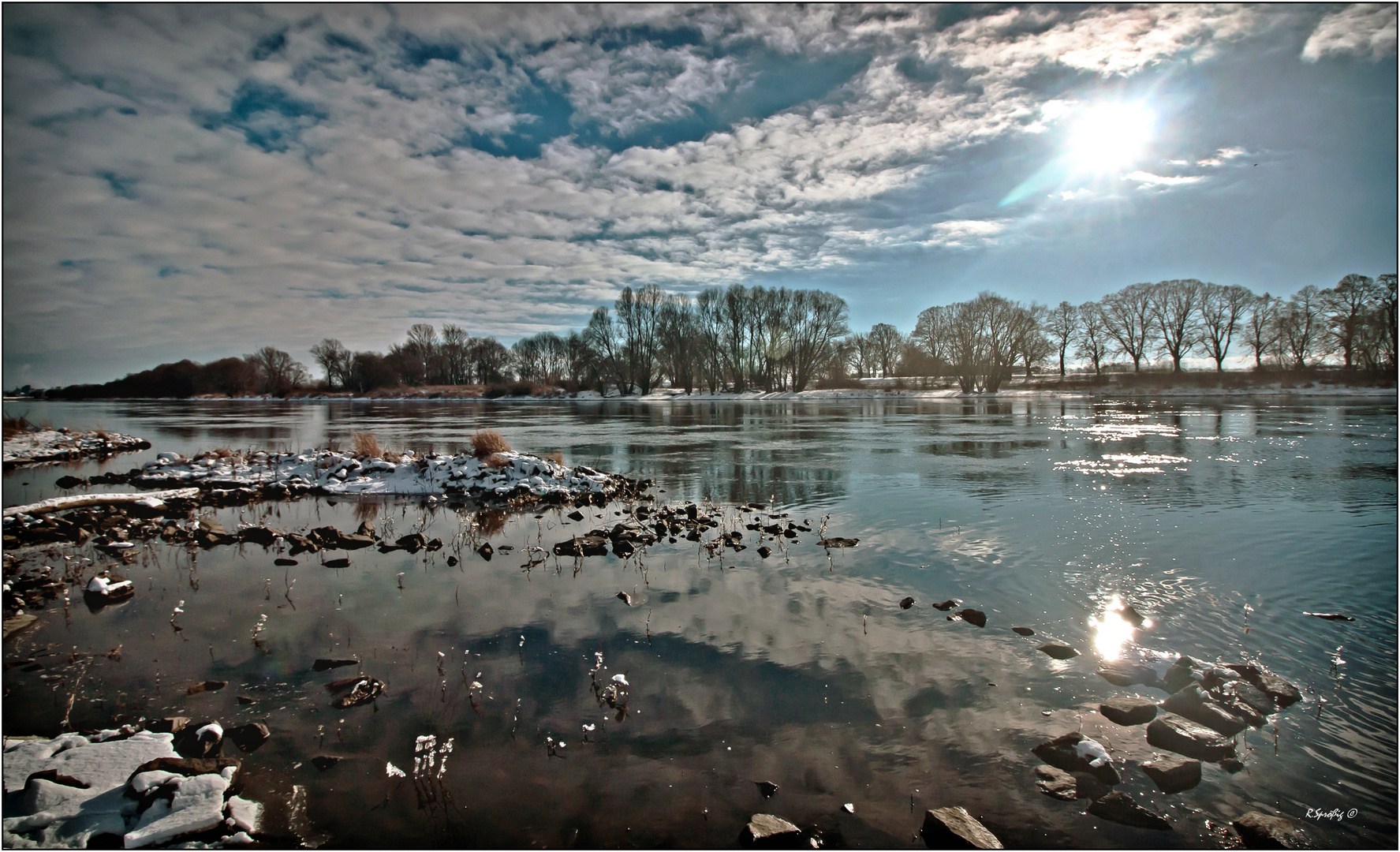 - Blick über die Elbe -