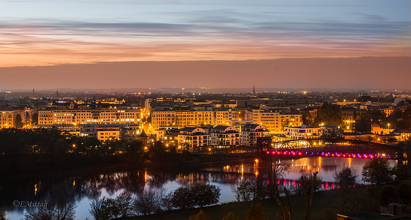 Blick über die Elbe bei Magdeburg