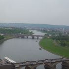 Blick über die Elbe in Dresden vom Turm der Frauenkirche aus