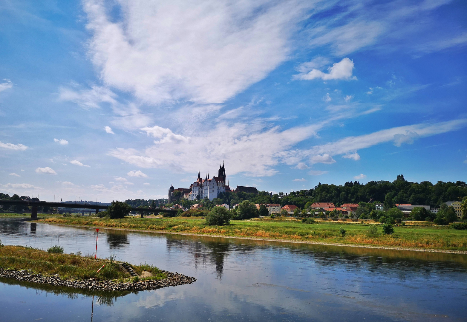 Blick über die Elbe nach Meißen