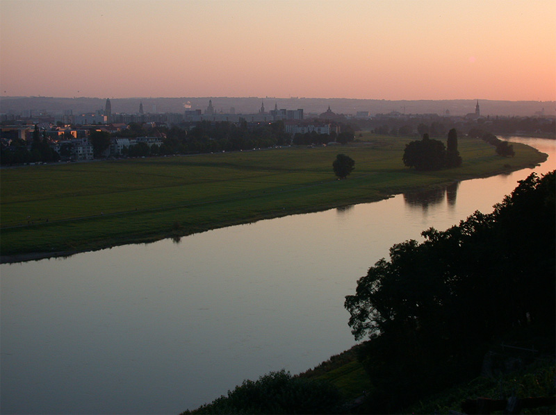 Blick über die Elbwiesen, Dresden