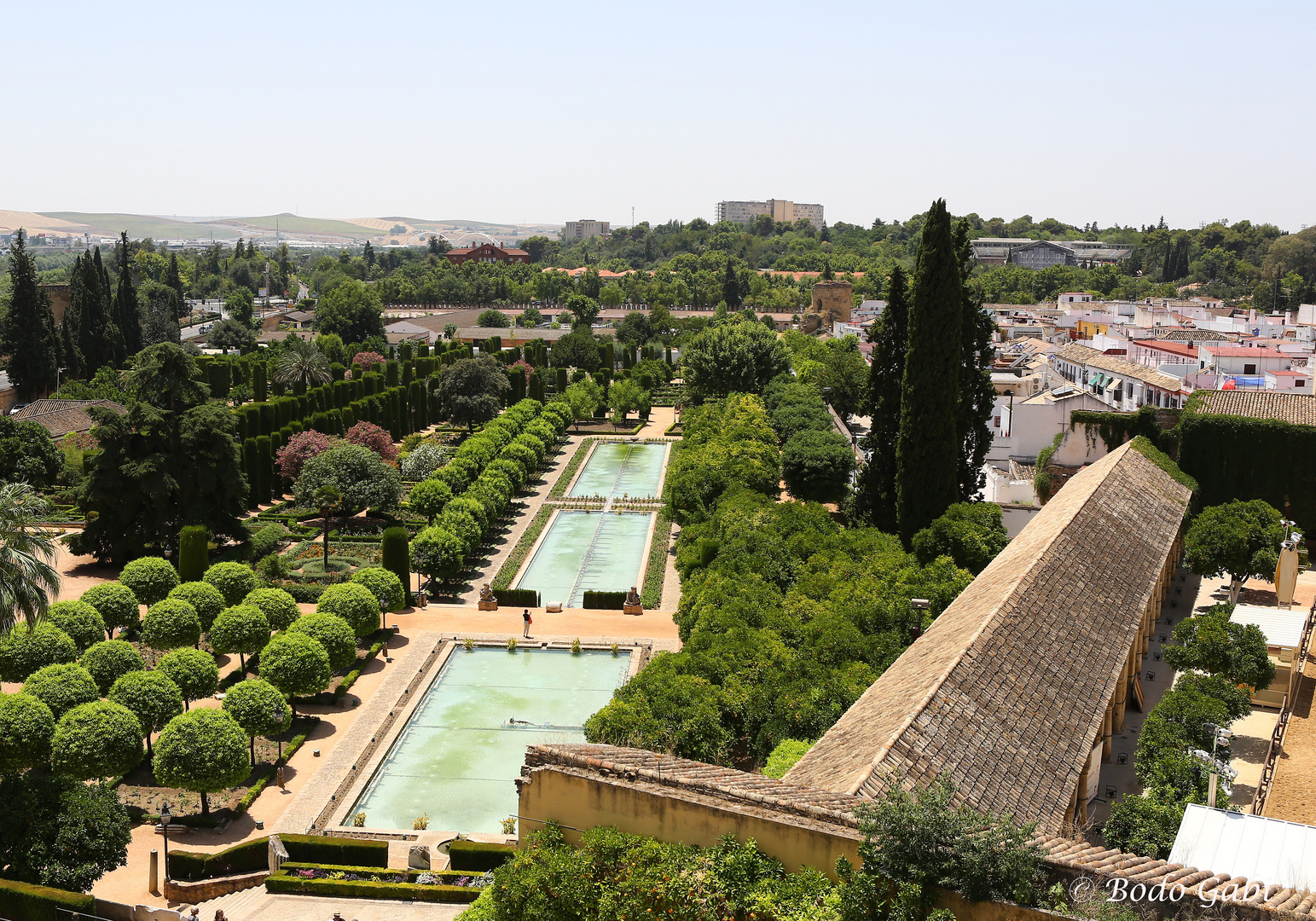 Blick über die Gärten des Alcazars