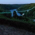 Blick über die Hängebrücke zur Bode 