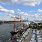 Blick über die Hanse Sail 2018 in Warnemünde