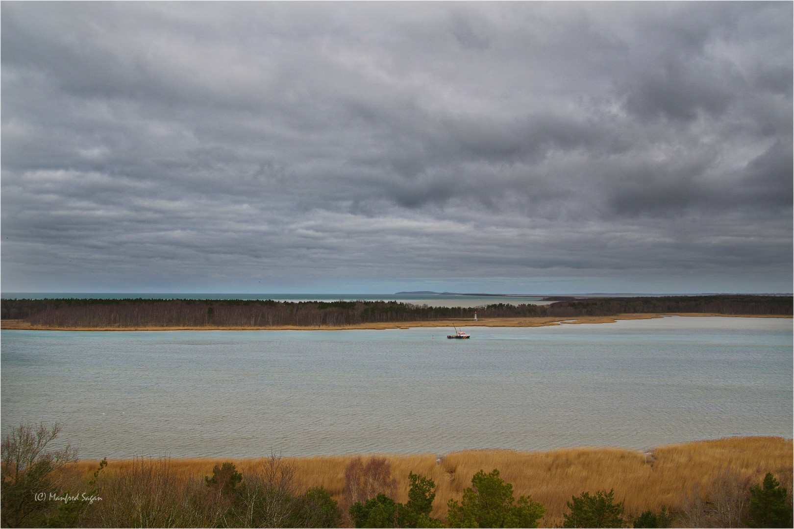 Blick über die Insel Bock bis nach Hiddensee... 