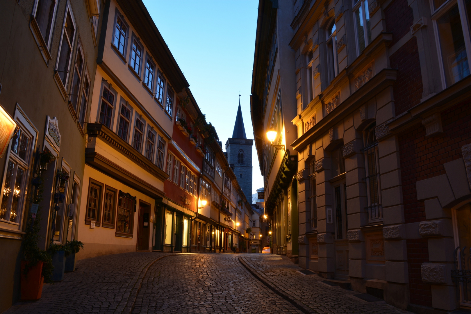 Blick über die Krämerbrücke Erfurt