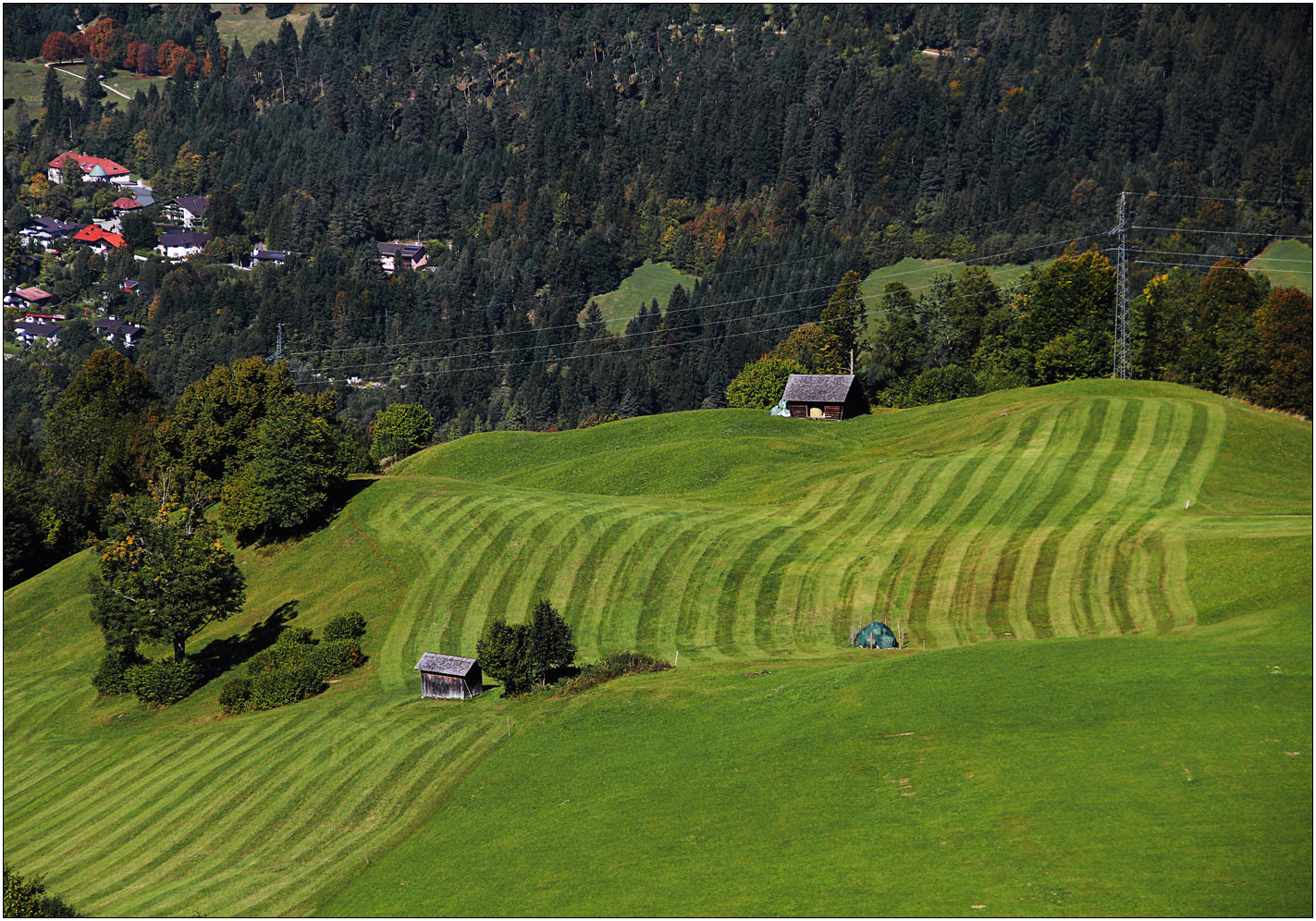 Blick über die Landschaft ...