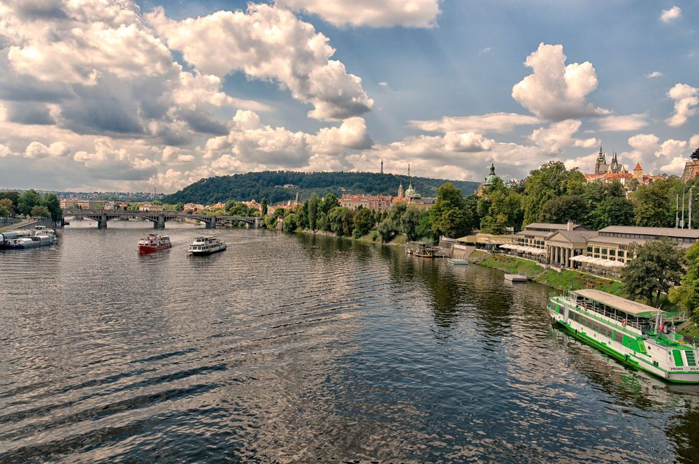 Blick über die Moldau