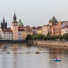 Blick über die Moldau zur Prager Altstadt