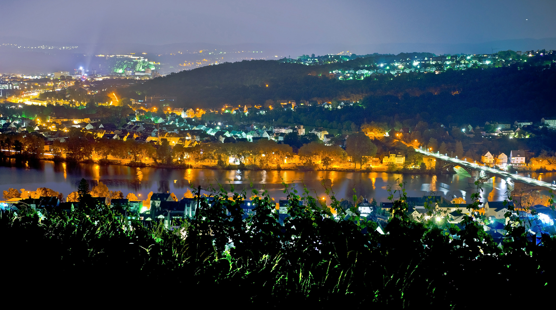 Blick über die Mosel nach Moselweiß und weiter nach Koblenz