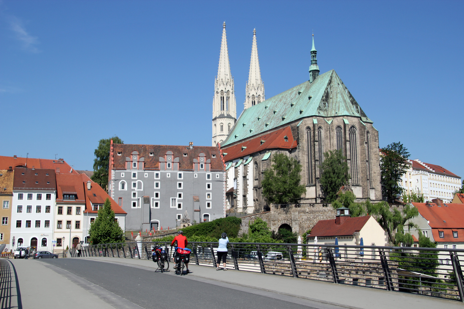 Blick über die Neißebrücke nach Görlitz