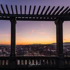 Blick über die Stadt Kassel kurz nach Sonnenuntergang