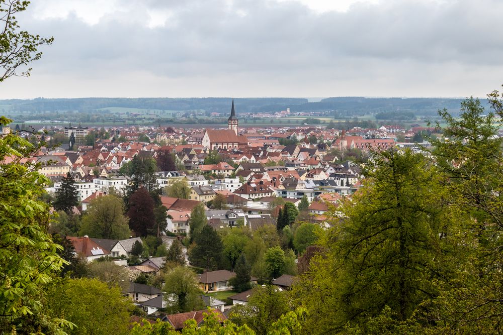 Blick über die Unterallgäuer Kreisstadt Mindelheim