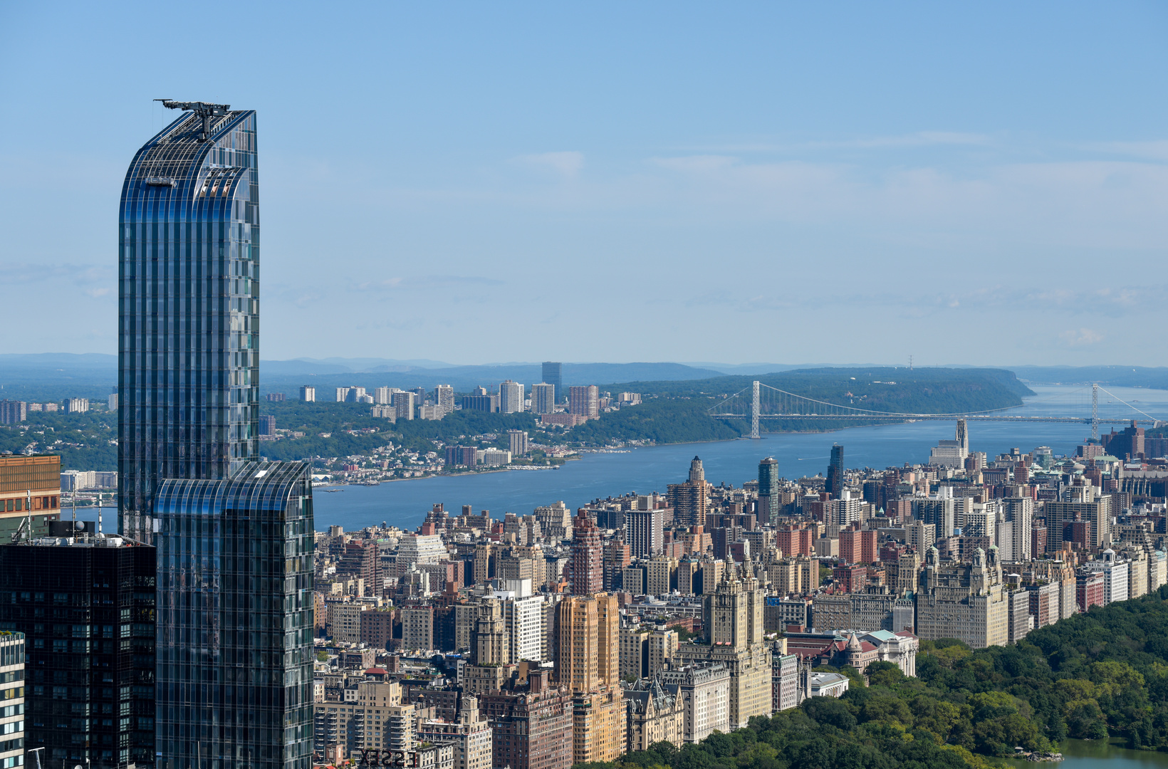 Blick über die Upper Westside und den Hudson River