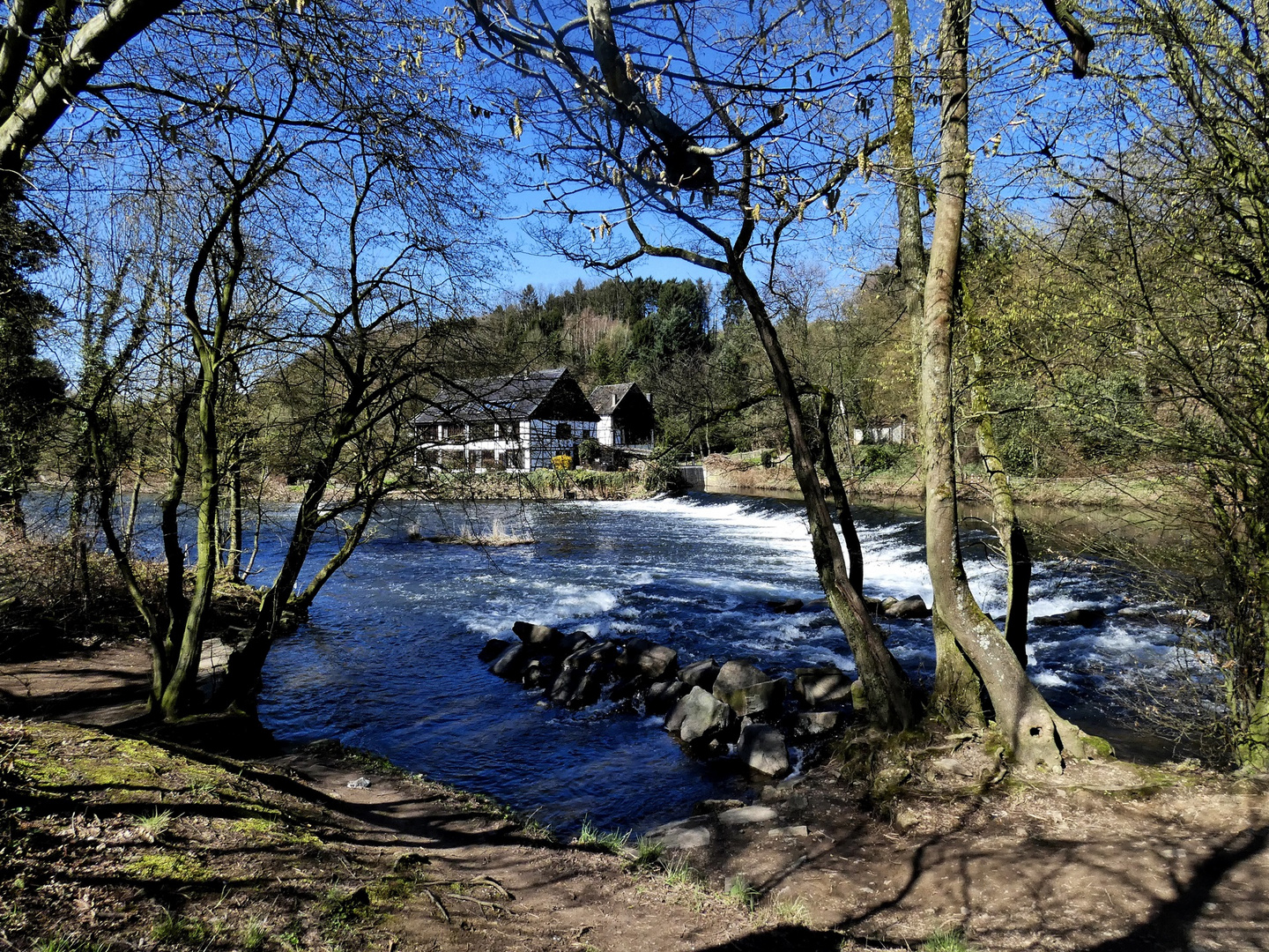 Blick über die Wupper zum Wipperkotten