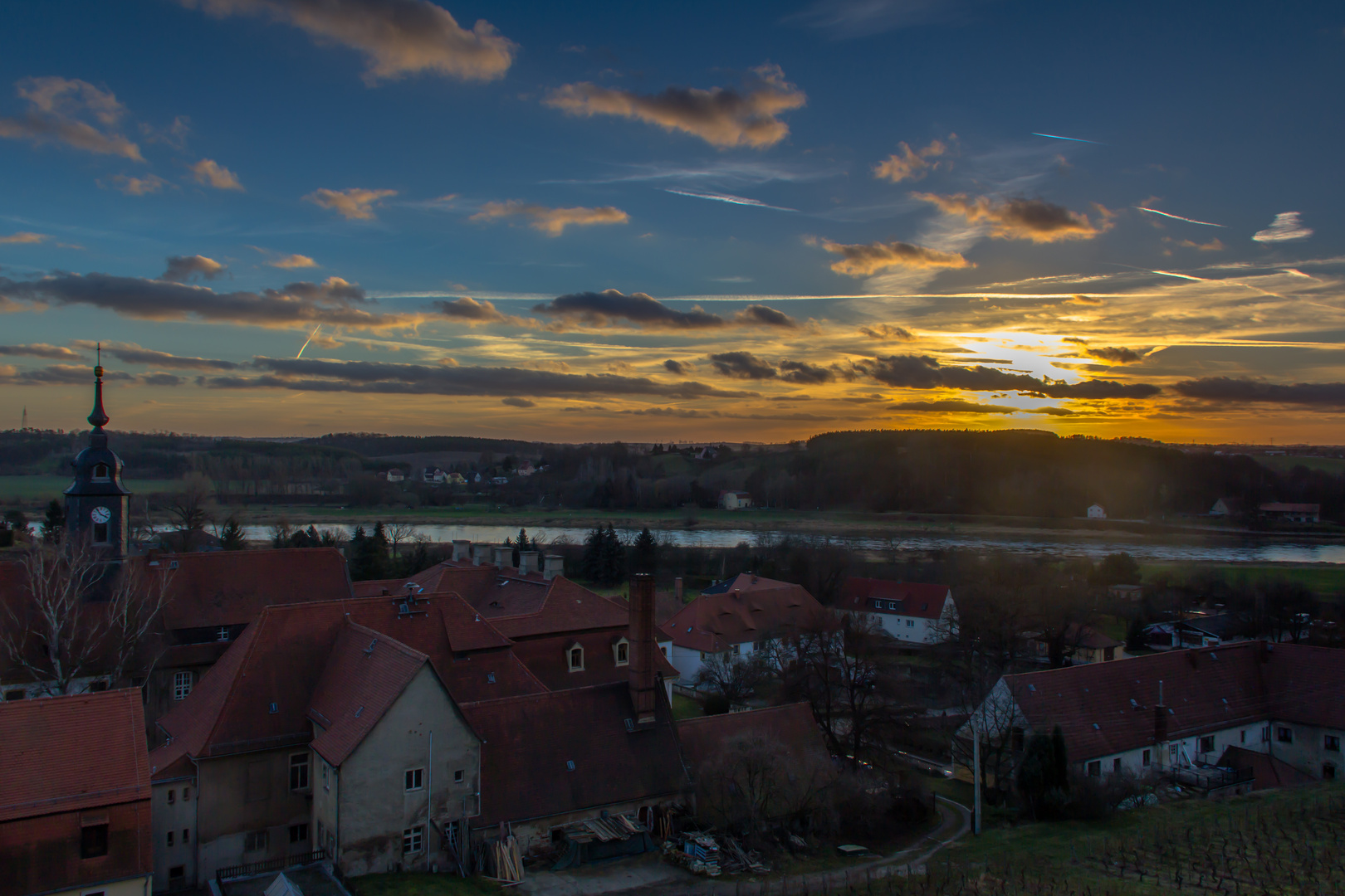 Blick über Diesbar-Seußlitz