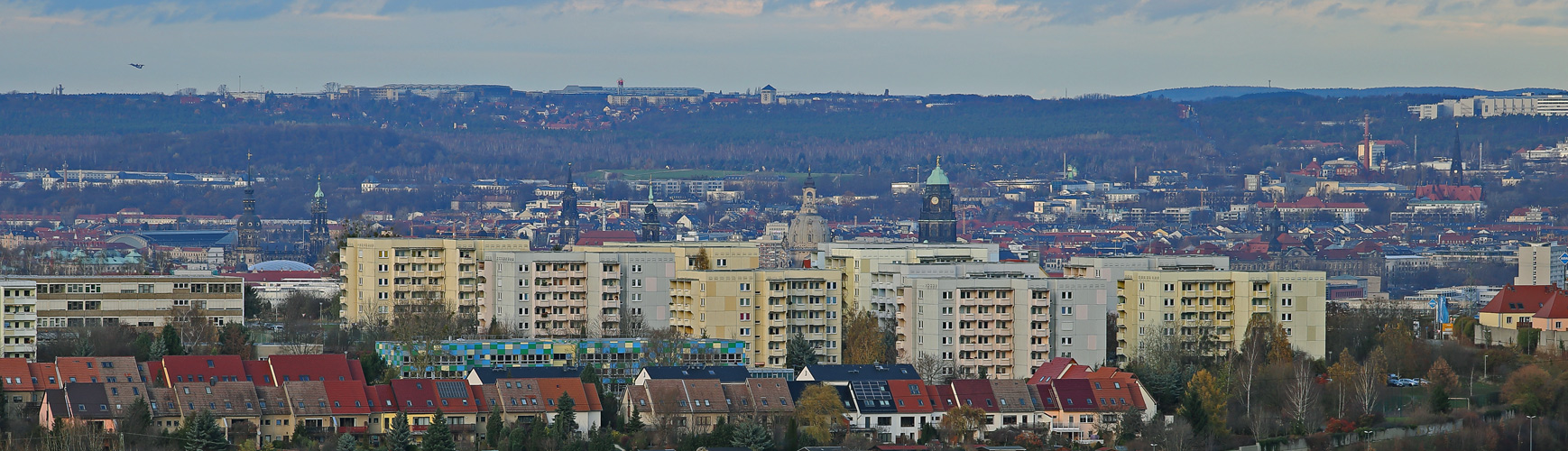 Blick über Dresden von den südlichen Anhöhen und...