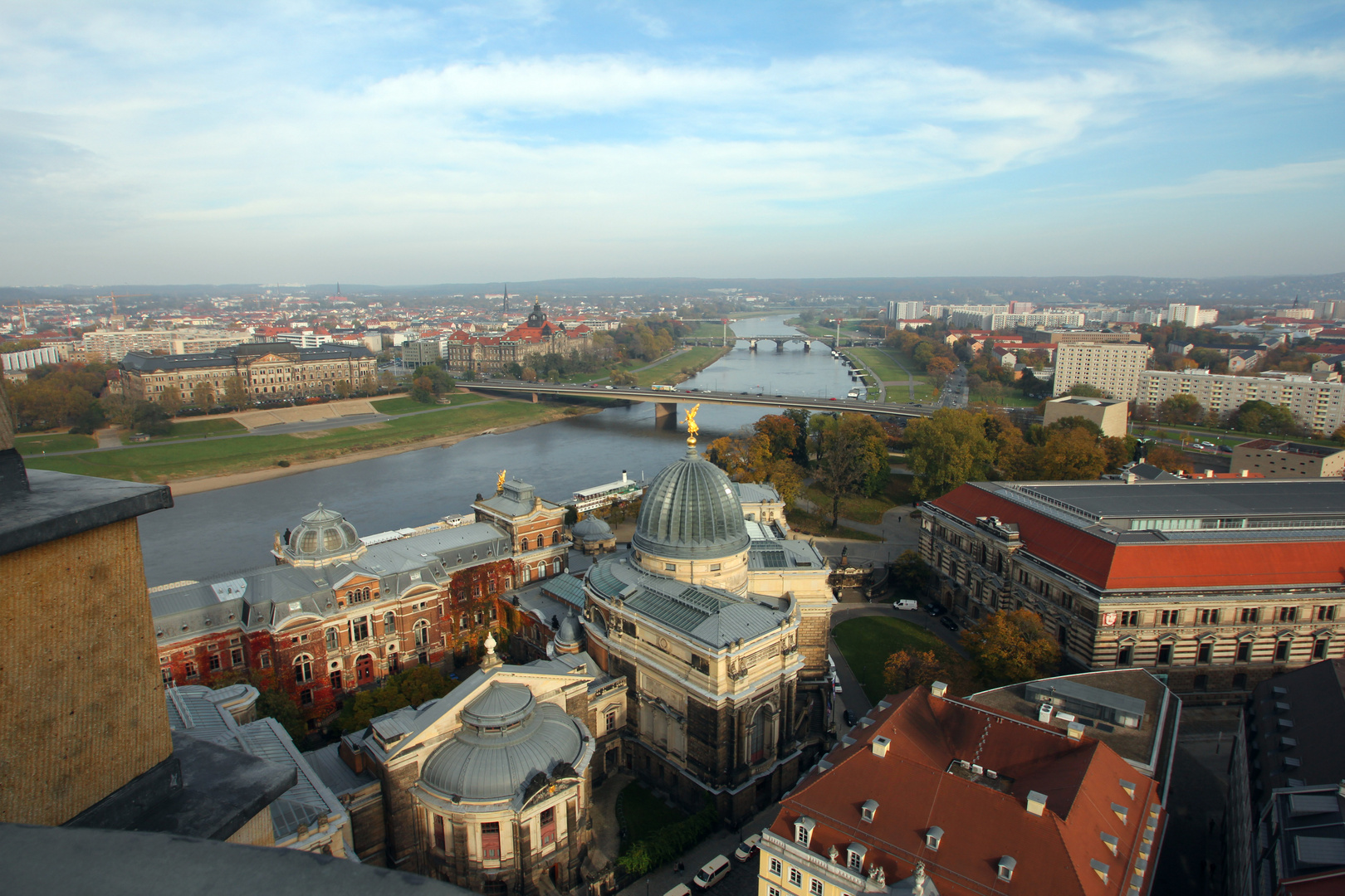 Blick über Dresden von der Kuppel der Frauenkirche