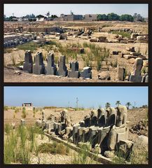 Blick über einen Teil des Geländes vom Mut-Tempel südlich von Karnak-Tempel