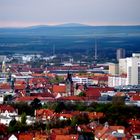 Blick über Erfurt nach Norden zum Brocken und Wurmberg am 26. April 2012