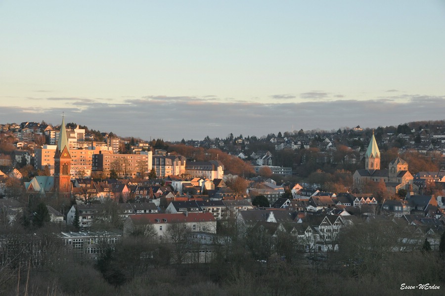 Blick über Essen Stadt im Ruhrgebiet