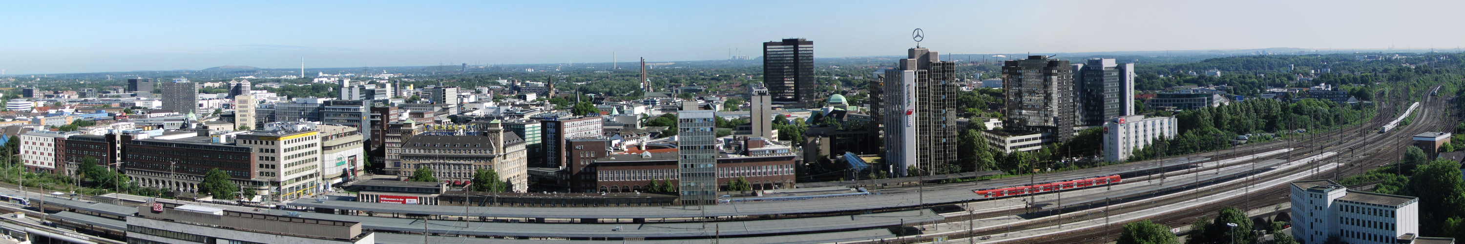 Blick über Essen und darüber hinaus