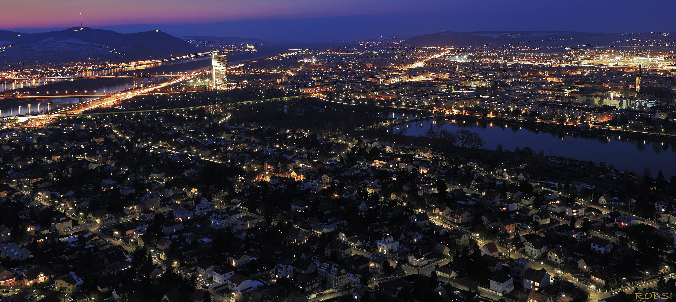 Blick über Floridsdorf in Wien 2.Bezirk