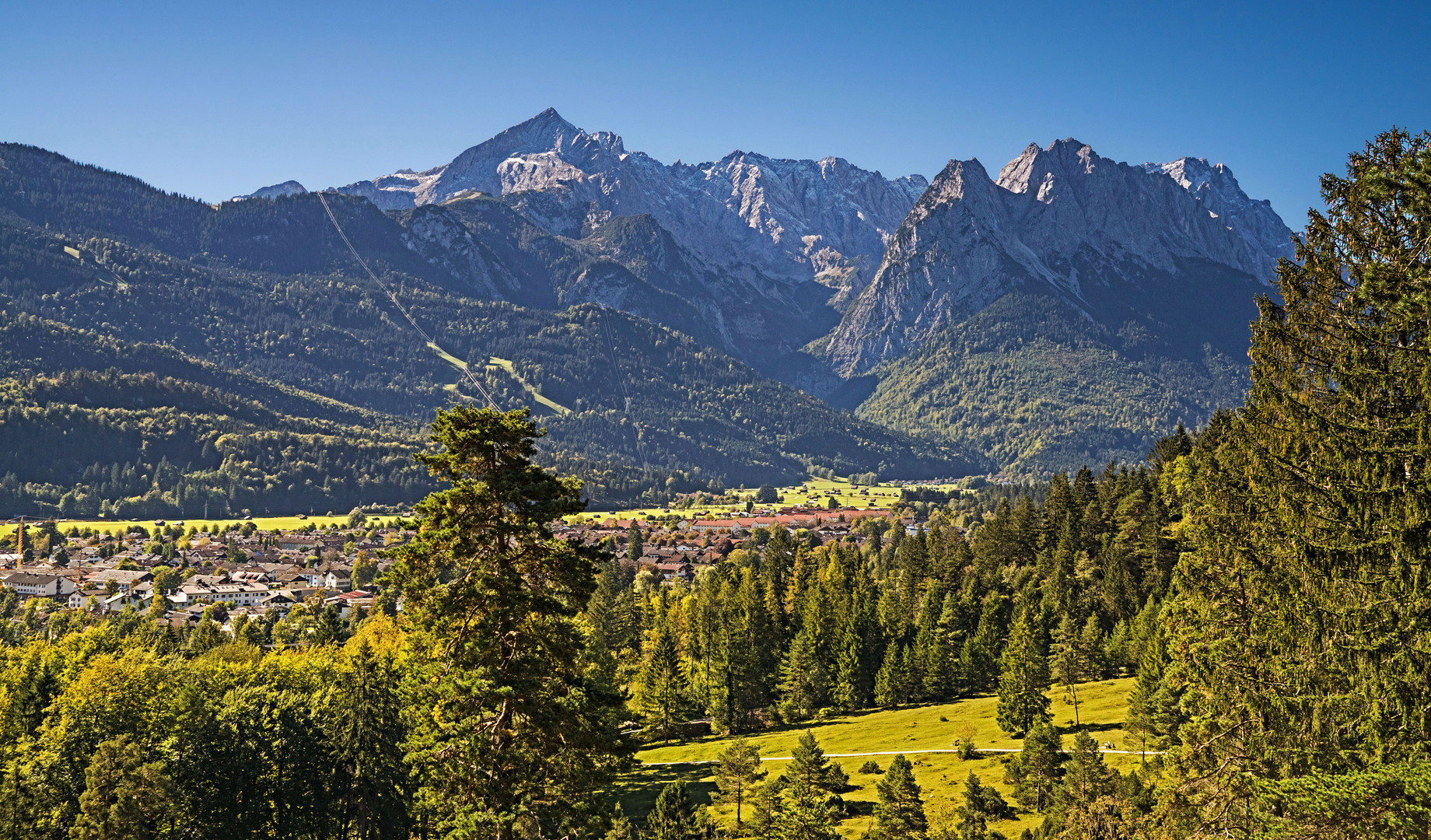 Blick über Garmisch