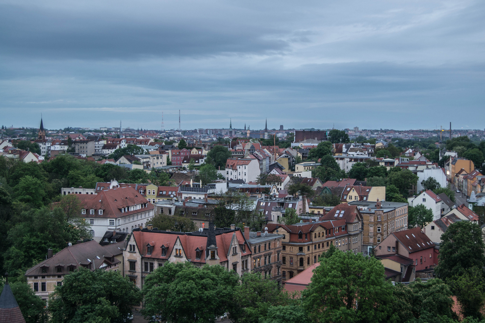 Blick über Halle (Saaale)