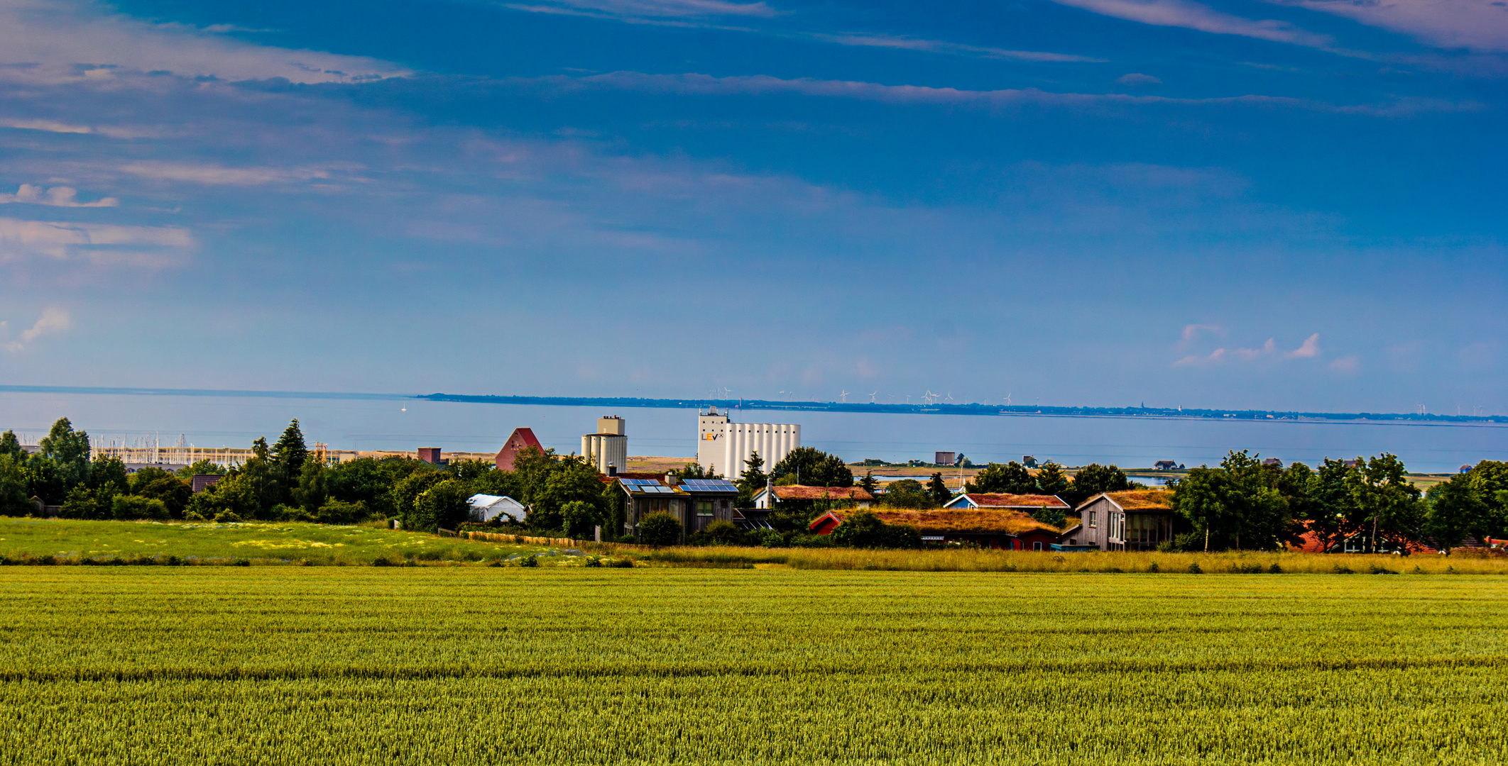 Blick über Heiligenhafen nach Fehmarn