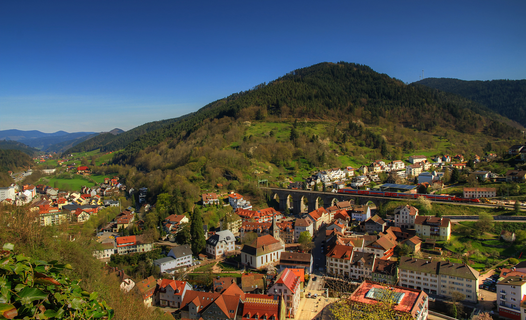 Blick über Hornberg im Kinzigtal