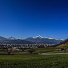 Blick über Innsbruck von Arzl Richtung Serles