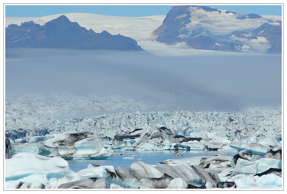 Blick über Jökulsárlón