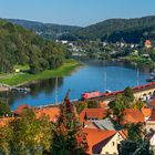 Blick über Königstein/ Elbsandsteingebirge