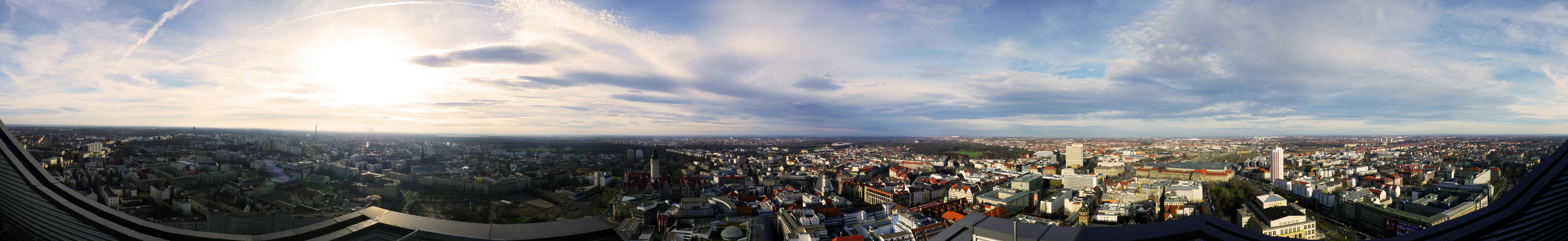 Blick über Leipzig in 270°