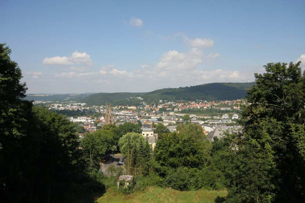 Blick über Marburg vom Schloß in nördliche Richtung